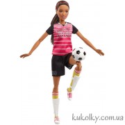 Барбі рухайся як я футболістка з темно-коричневим волоссям 