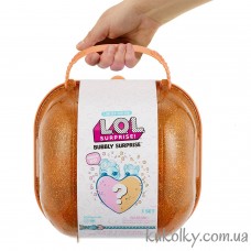  Серце сюрприз в золотом валізі ЛОЛ (LOL Surprise! Bubbly Surprise (Orange / Gold ) with Exclusive Doll and Pet LOL) 