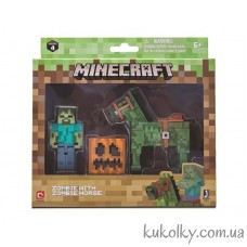 Зомбі і кінь майнкрафт ( Minecraft Zombie with Zombie Horse Action Figure Pack) 